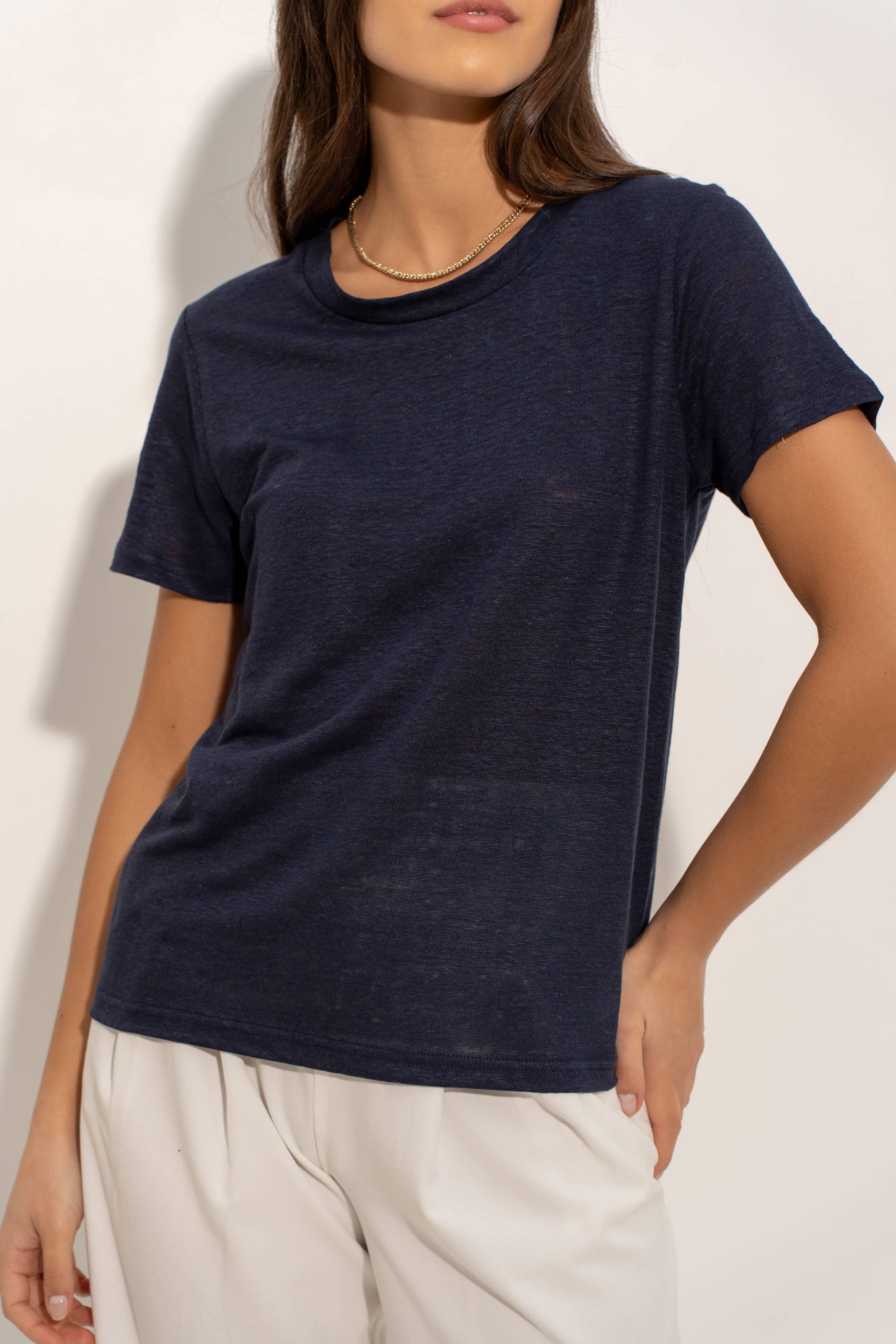 jw.atelier - Vente T-shirt – femme - T-shirt col rond en lin 35