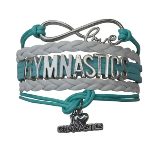 Sportybella - Wholesale Charm/Dangle Bracelet - Girls Love Gymnastics Bracelet - Pick Colors1