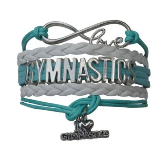 Sportybella - Wholesale Charm/Dangle Bracelet - Girls Love Gymnastics Bracelet - Pick Colors1