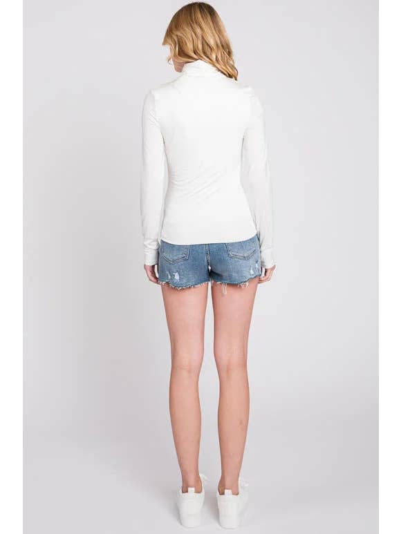 Final Touch - Wholesale Knit top – Women's - Double Layer Long Sleeve Fitted Top - T312085