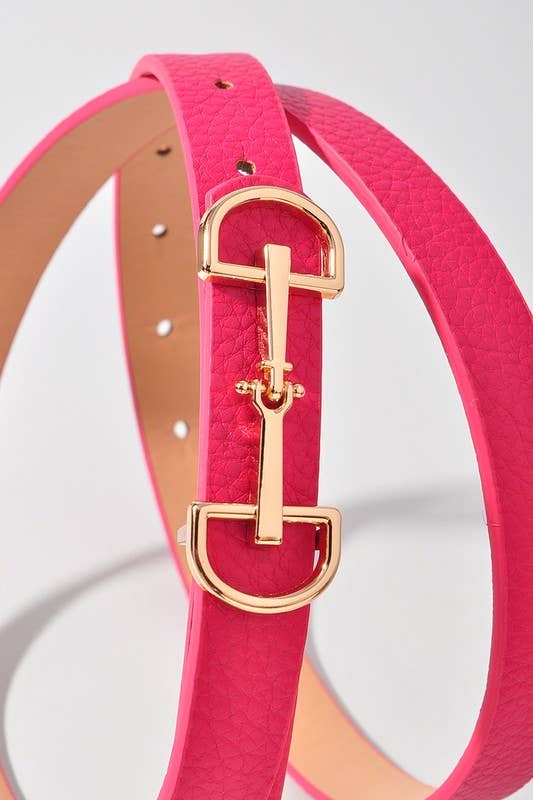 anbfashion - Venta al por mayor Cinturón - Mujer - Cinturón estrecho con hebilla LUX D Ring Horse Bit15