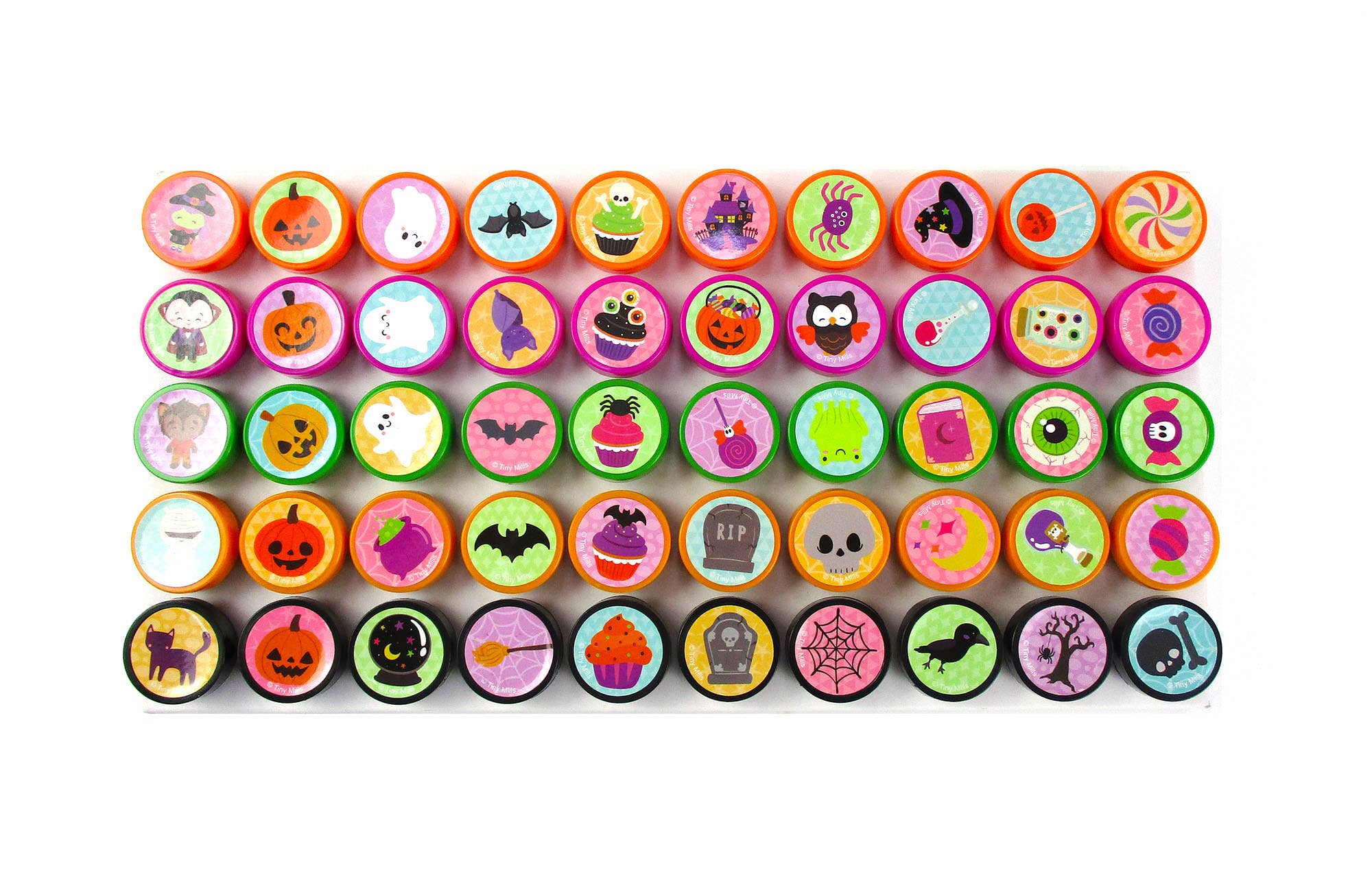 Tiny Mills - Wholesale Rubber/Decorative Stamp - Kids & Baby - 50 Pcs New Spooky Halloween Stampers for Kids 2