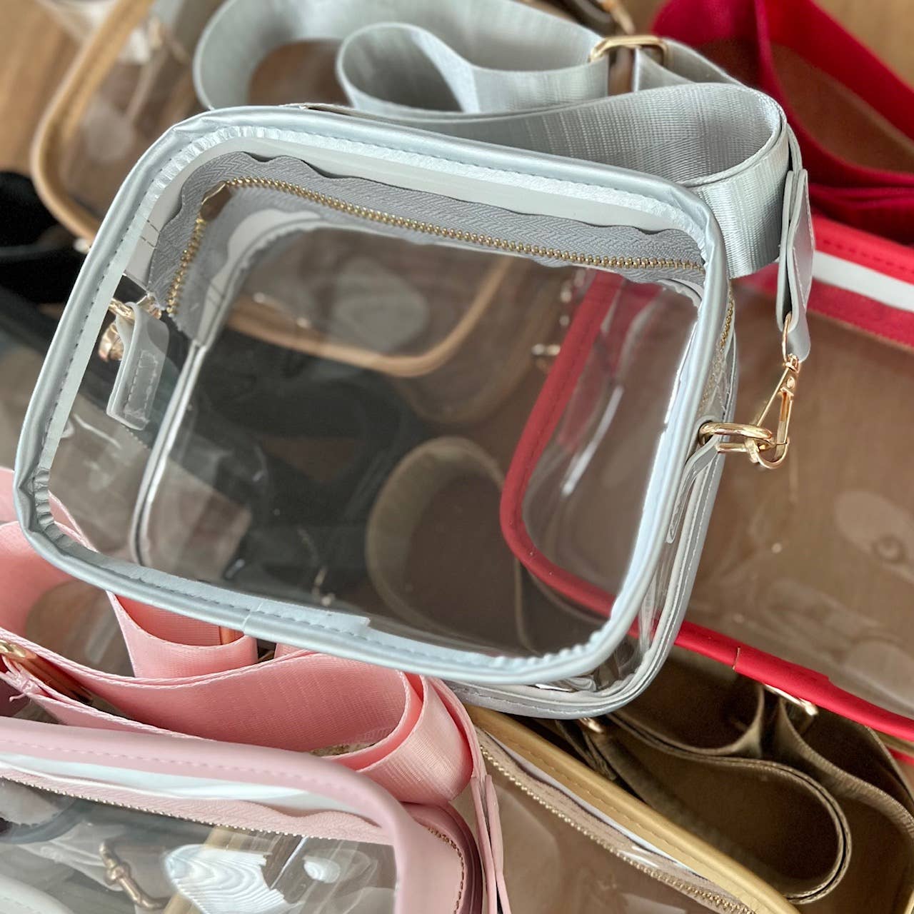 Palmy Pineapple - Wholesale Crossbody Bag - Women's - Clear Game Day Stadium Approved Shoulder Bag With Strap6