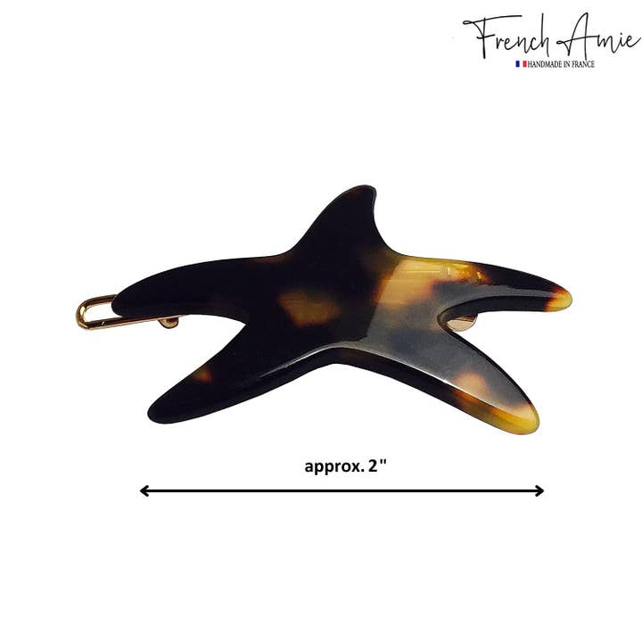 Parcelona - Wholesale Barrette - Women's - French Amie Star Small Celluloid Handmade Hair Slide Barrette With Snap Clips10