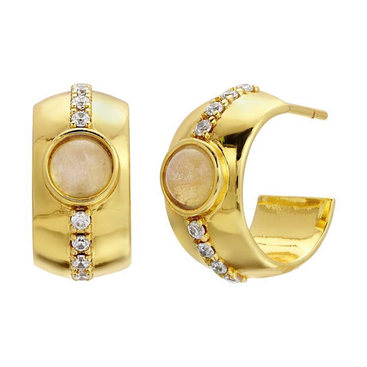 Reign Chunky Hoops for wholesale by Leeada Jewelry