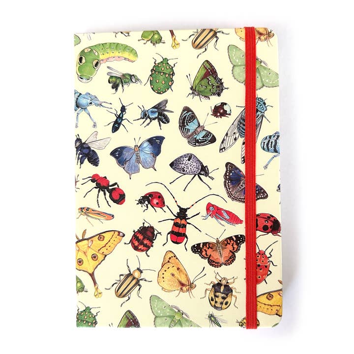 Rainbow Insects A5 Hardcover Journal for wholesale by Allison Stoiser Art