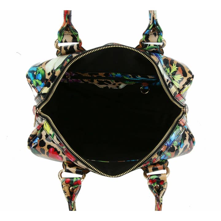 Handbag Factory Corp - Wholesale Satchel - Women's - Fashion Leopard Flower Satchel with wallet8