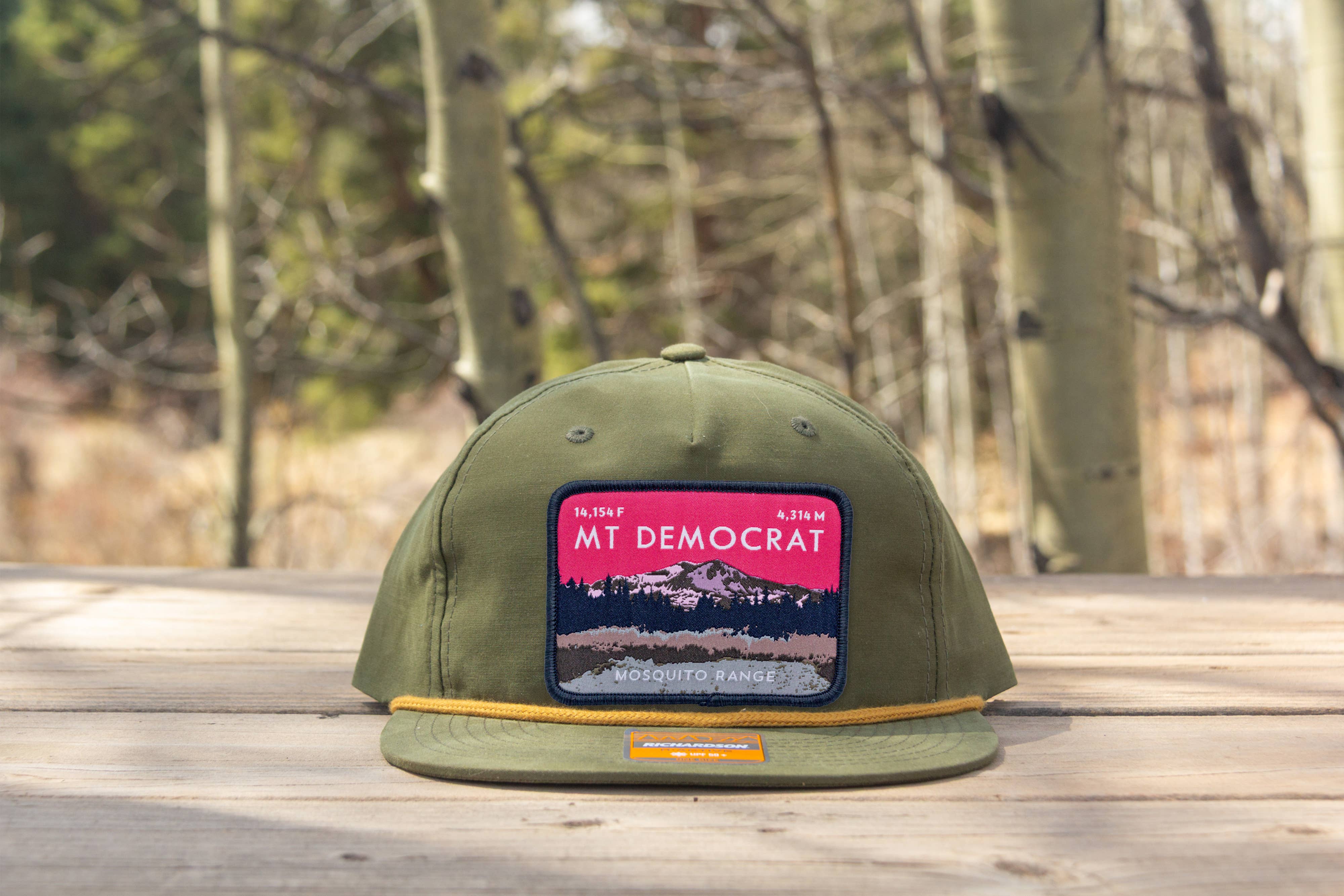 Hinterland Outdoors - Wholesale Flat Brim Cap - Unisex - Mount Democrat Colorado 14er Rope Hat0