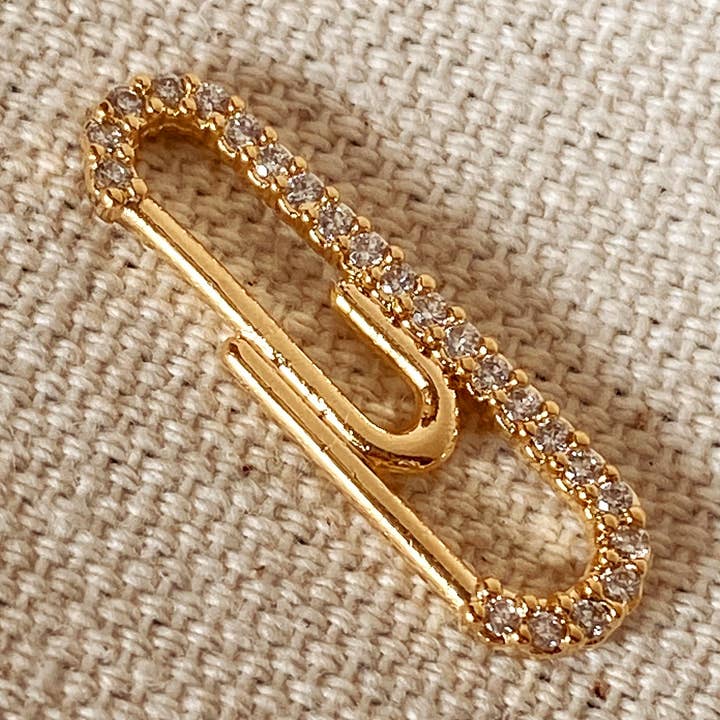 Abalorio de clip de papel relleno de oro de para venta al por mayor de GoldFi