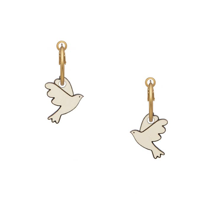 Materia Rica - Wholesale Hoop Earrings - Flying Dove2