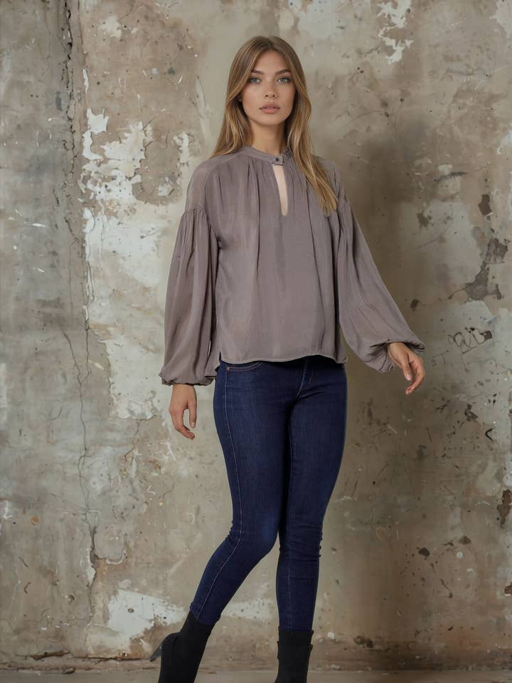 LONG SLEEVE BLOSSOM TOP for wholesale by Maven West