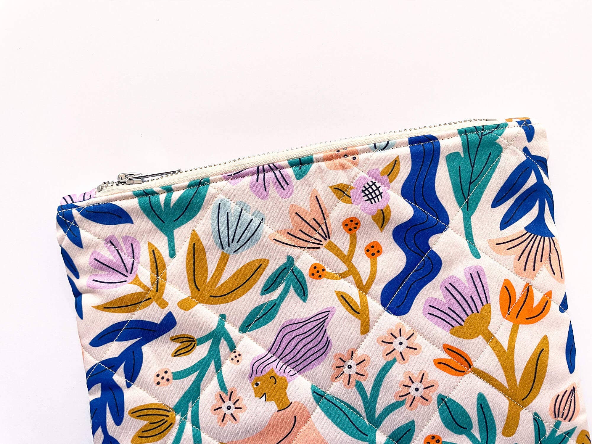 Fabric Drawer - Wholesale Book Cover - Handmade Quilted Book Sleeve – Frolic (Light)4