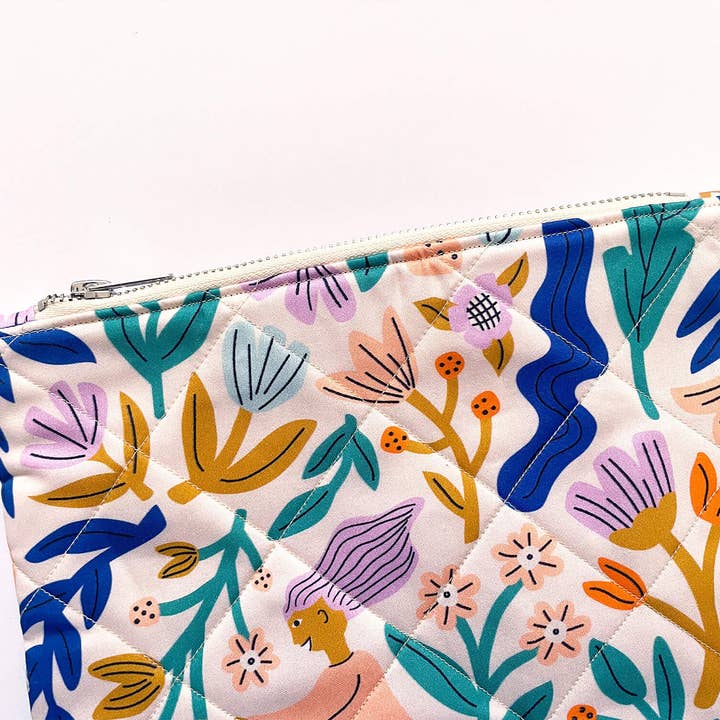 Fabric Drawer - Wholesale Book cover - Handmade Quilted Book Sleeve – Frolic (Light)4