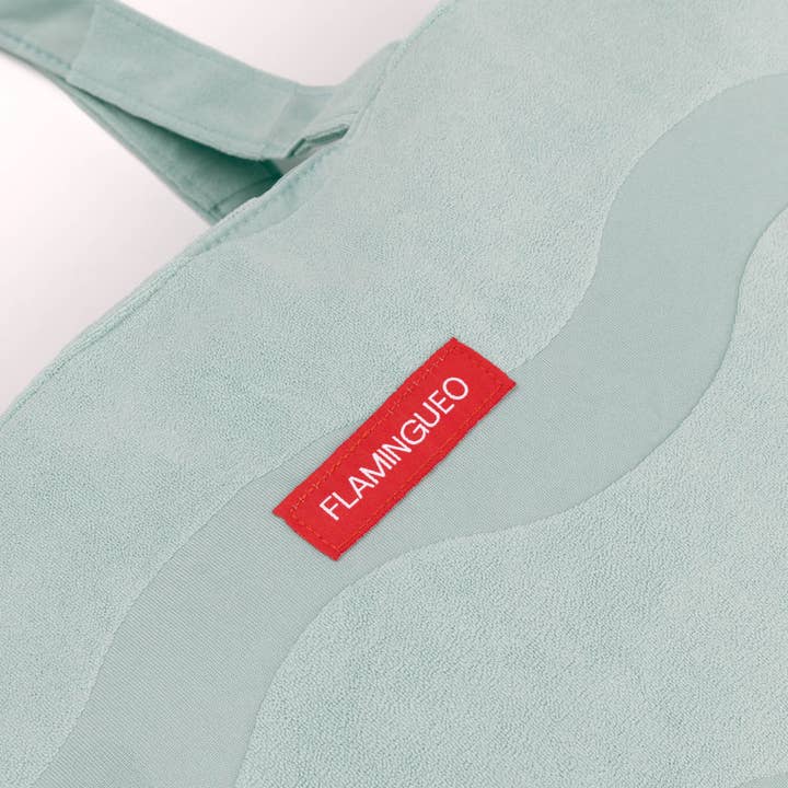 Flamingueo - Wholesale Beach Accessories - Aquamarine wavy travel bag with interior pocket2