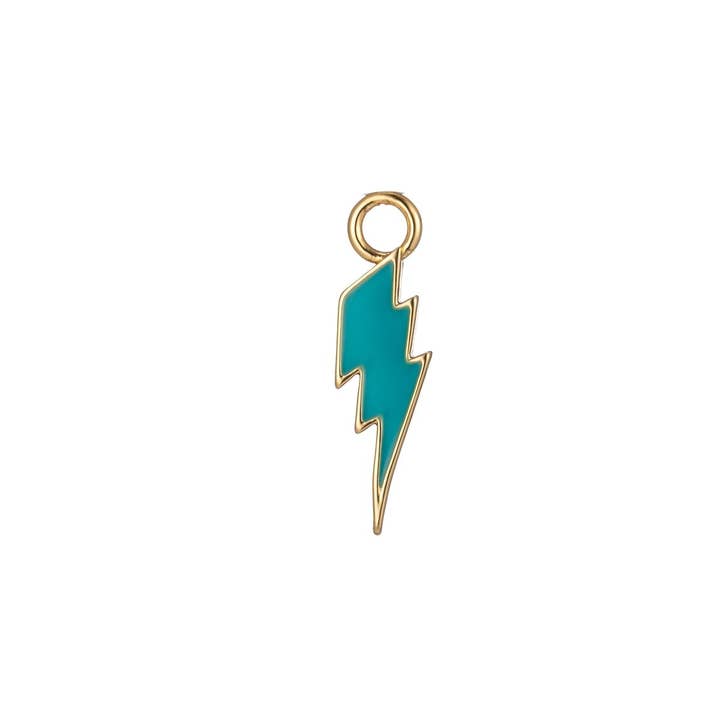 Aim Eternal - Wholesale Individual Charm/Pendant - Enamel Lighting Gold Charm Colorful Bolt Pendant, Barbiecore Jewelry Y2K Charm Add on Charm Thunder Pendant for Necklace Earring Bracelet M-266-M-2758