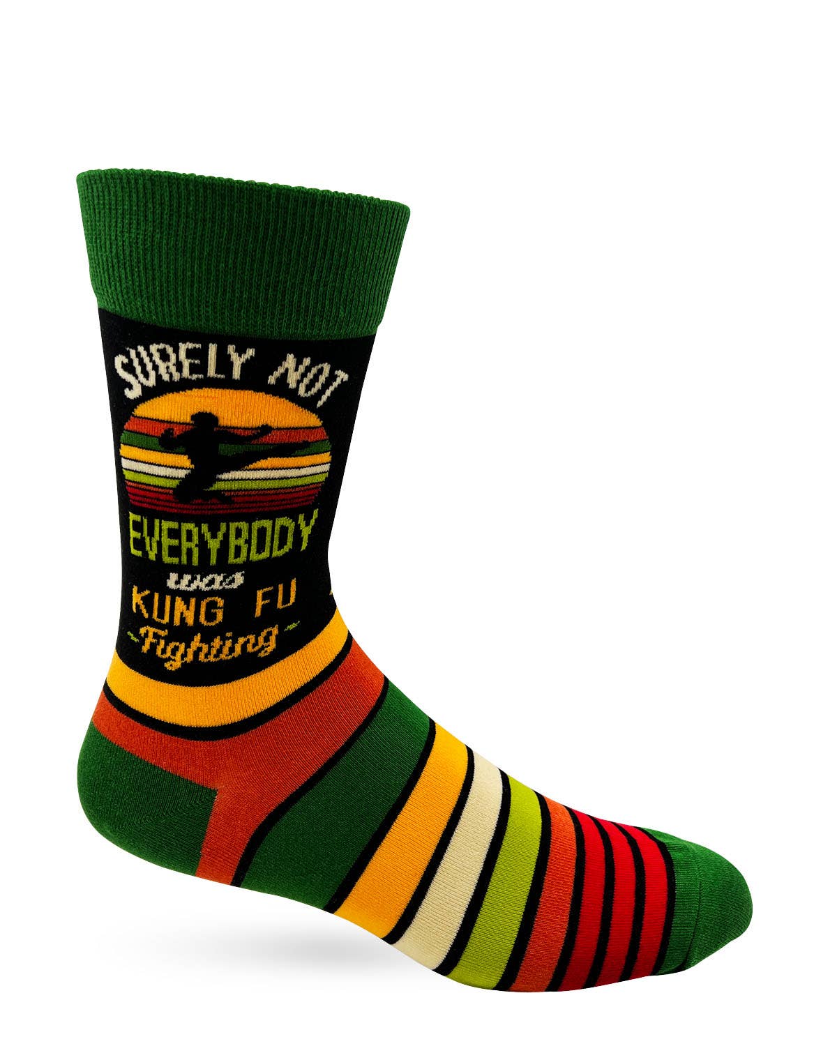 Fabdaz - Wholesale Socks - Men's - Surely Not Everybody Was Kung Fu Fighting Men's Novelty Crew1