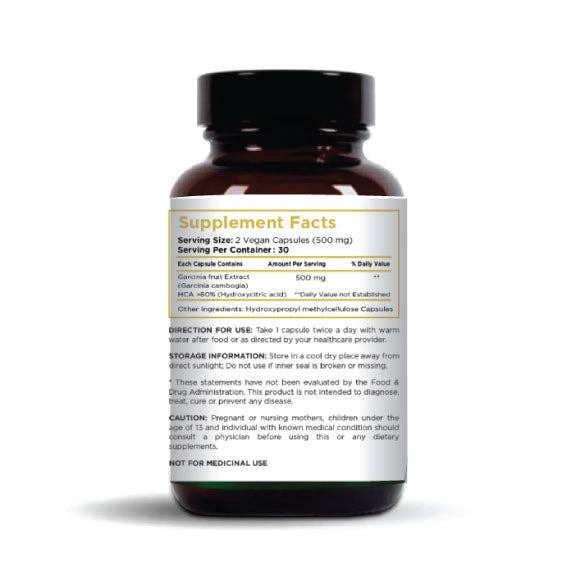 Lion Wellness - Wholesale Oral Supplement/Vitamin - Pure Garcinia Capsules I 100% Organic & Vegan