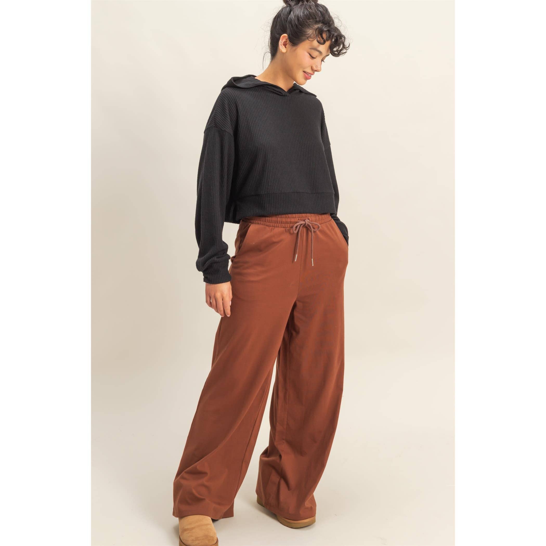 Double Zero - Vendita all'ingrosso Pantaloni sportivi/da jogging loungewear - Donna - Pantaloni larghi in cotone alla moda33