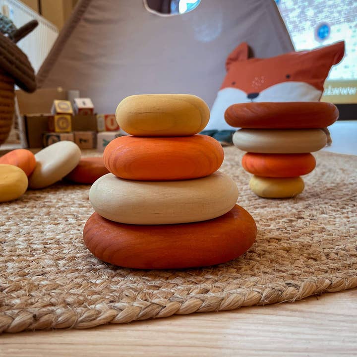 Lothi - Wholesale Stacking Game - Set of 4 wooden pebbles2