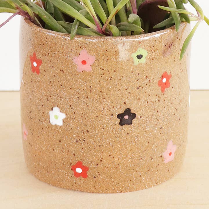 Petit pot en céramique - Ditsy Floral pour la vente par Nightshift Ceramics