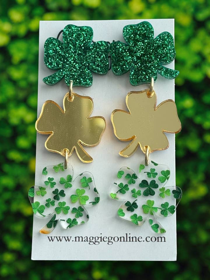 Handgemaakte acryl levendige kleuren bloemenoorbellen, Kleurrijke acryl oorbellen voor wholesale door Maggie G