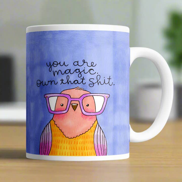 Disrupted Industries - Venta al por mayor Taza - Eres Mágico, Acepta esa Mierda Taza de Pájaro Derpy