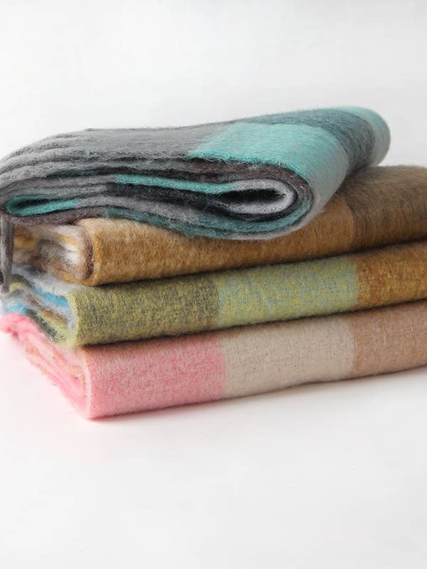 2+ Soft Contrast Color Plaid Scarves DPKS0915 for wholesale by Dipped Shop