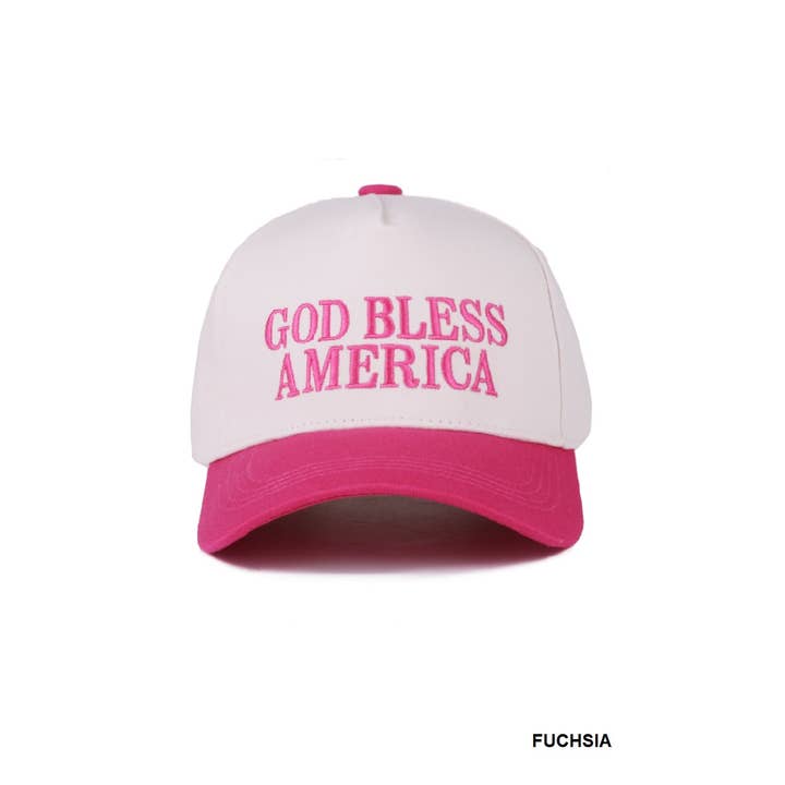 42POPS - Wholesale Baseball Cap - Women's - , 0827 God bless America two-tone canvas cotton cap SI-283895