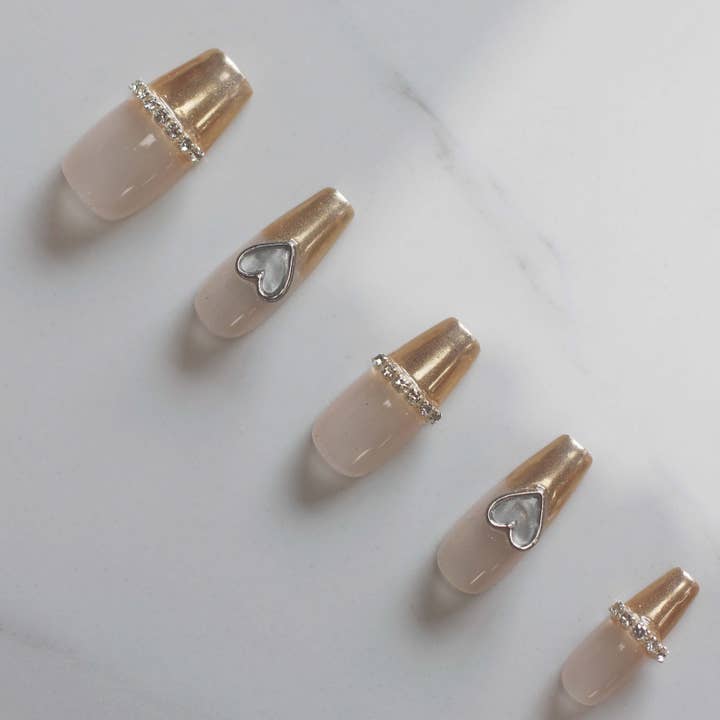 Fransk håndlavet gelpresse på negle Medium kiste 3D hjertedesign for engroshandel hos vibeficant