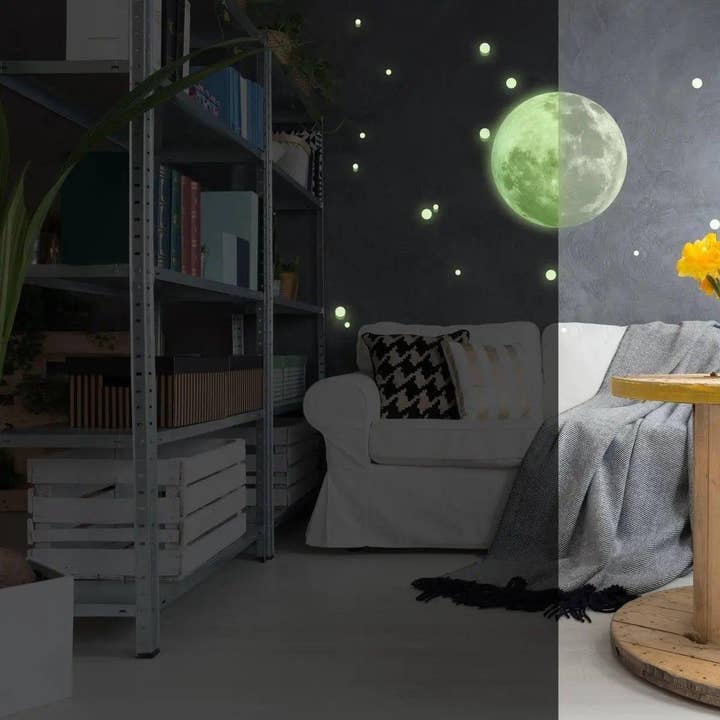 Set de vinilos de pared cielo estrellado luminoso, adhesivos de temática espacial para decoración del hogar para venta al por mayor de Decords