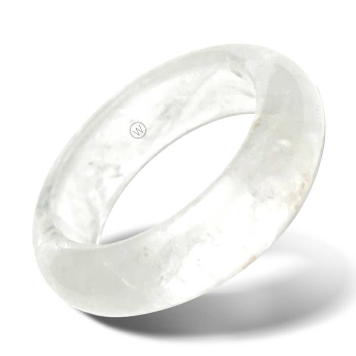 Caruba - Quarzo Bianco | Collezione Pietra Maya | Fascia in Pietra Naturale | Anello Impilabile per la vendita all'ingrosso da parte di Whitestone Jewelry Co.