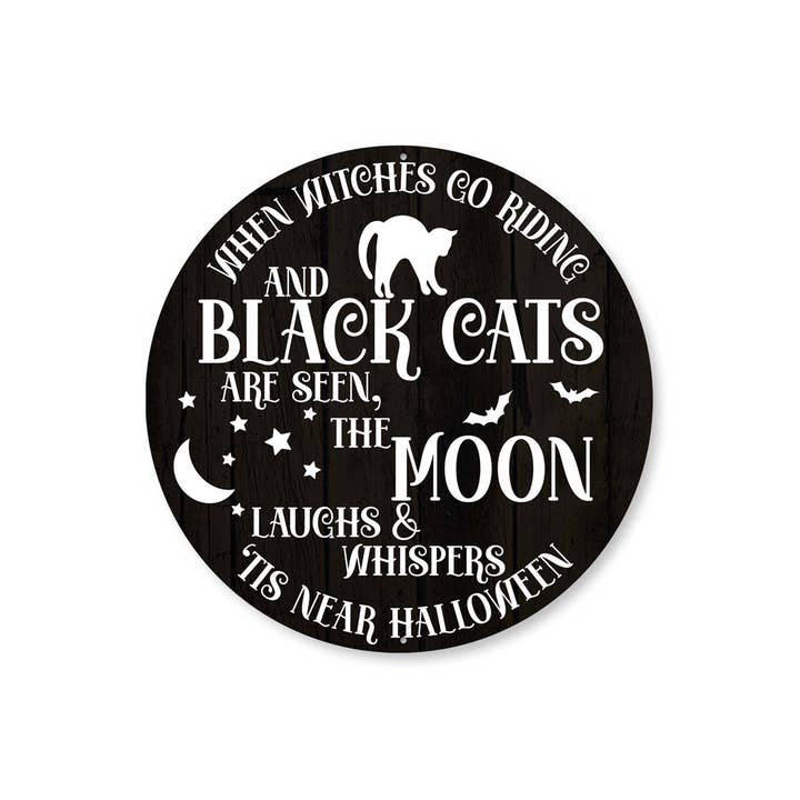 Cartello di Hallowoon «When Witches Go Riding» per la vendita all'ingrosso da parte di Lizton Sign Shop, Inc