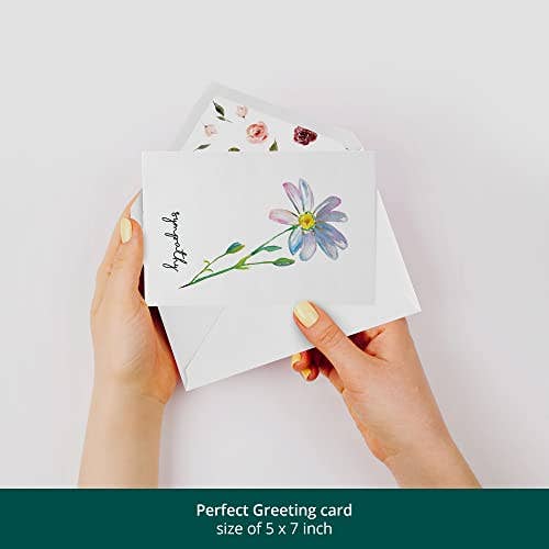 Dessie - Vente Carte de condoléances - Dessie® 50 cartes de sympathie avec des designs uniques et des messages de condoléances à l'intérieur, 5” x 7”4