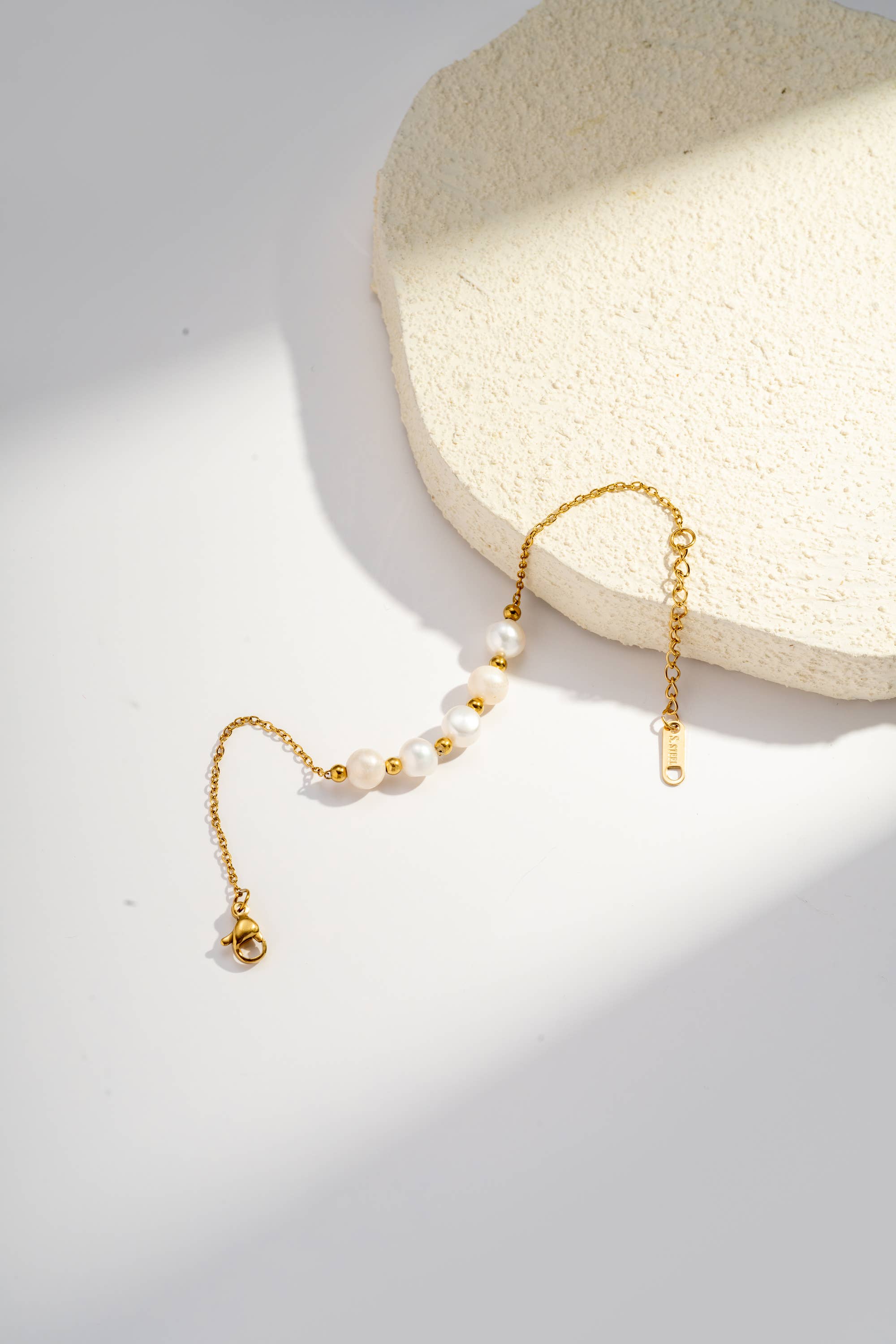 COSMOS - Vente Bracelet de perles - Bracelet Acier inoxydable en perles d’eau douce raffiné2