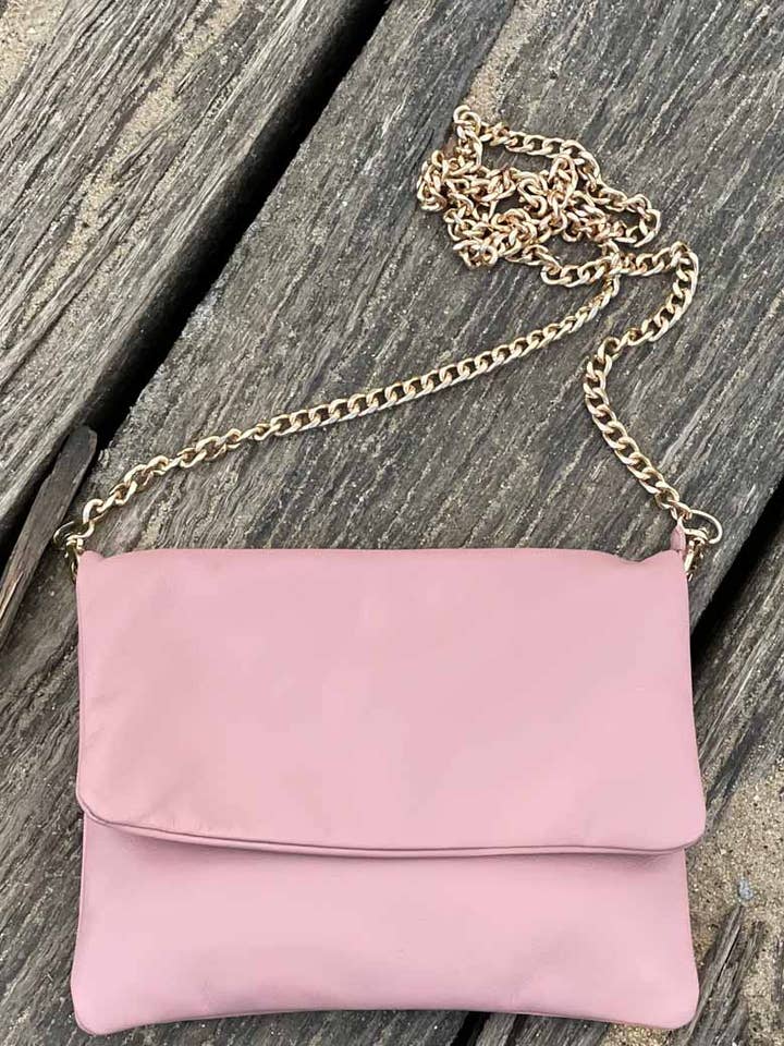 Hoss zalmroze leren tas Emily voor wholesale door HOSS