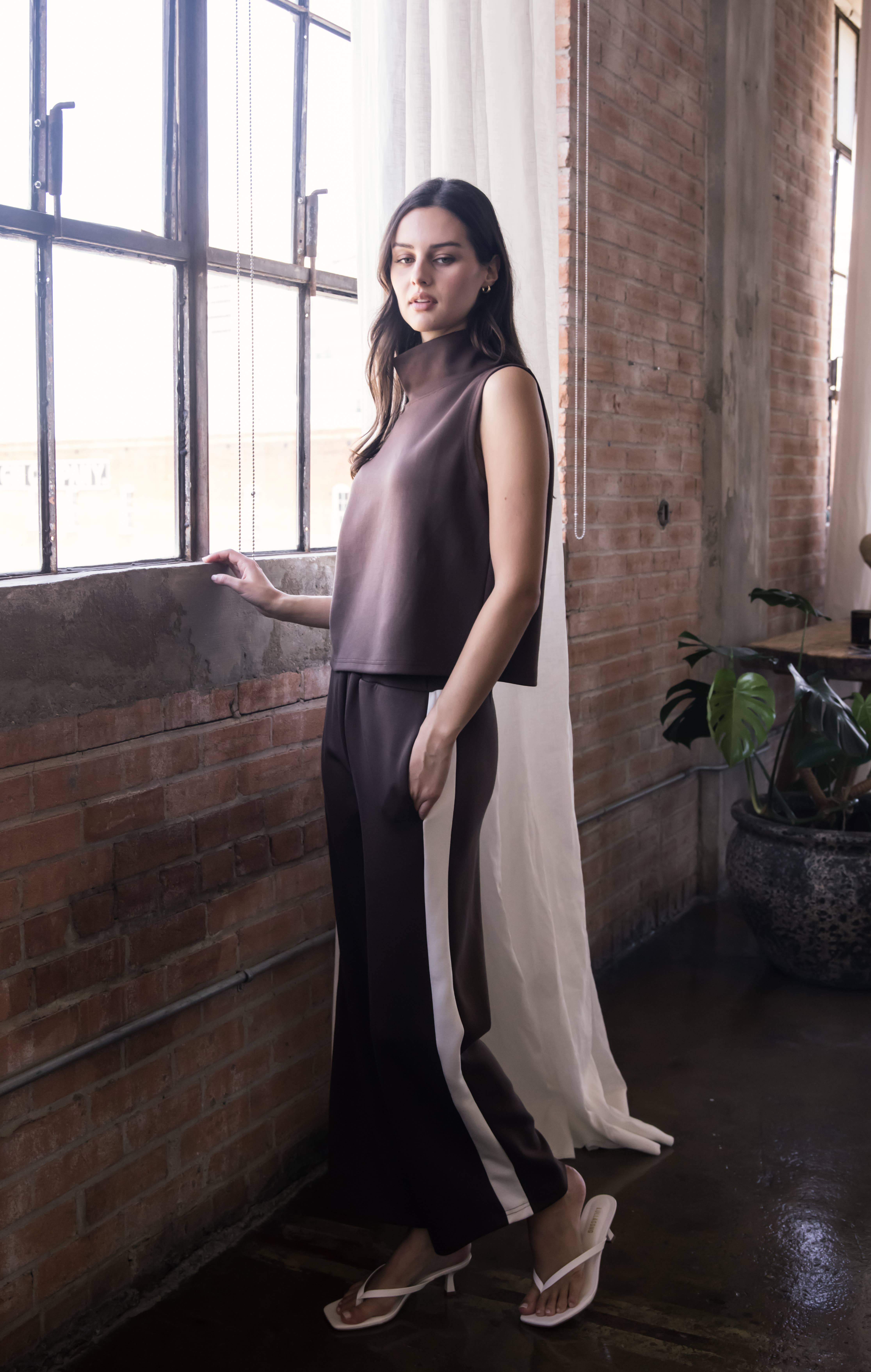 P. CILL – wholesale Pants – Women's – P. CILL Butter Modal Side Stripe Wide Leg Pants38