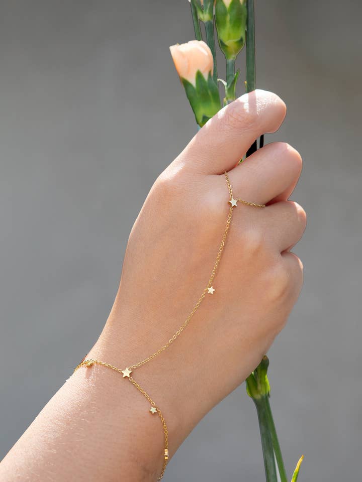 Cadena de Mano Twinkle - Chapado en Oro de 18K para venta al por mayor de Peter and June