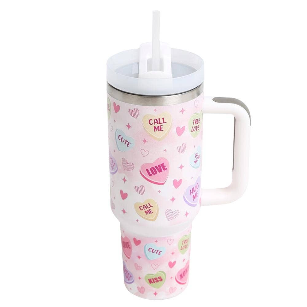 Pink Irene Wholesale - Wholesale Insulated Mug/Tumbler - 40 oz TUMBLER W/HANDLE DOUBLE WALL STAINLESS STEEL17