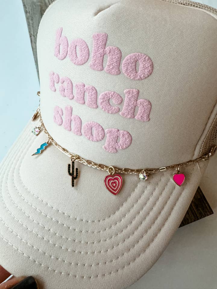 Western Pendant Charm Trucker Hat Chain for wholesale by Boho Ranch Shop