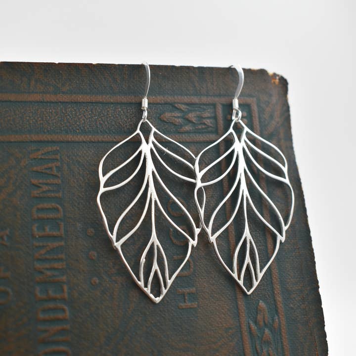 Sterling silver Leaf Earrings for wholesale by Whitelotus Design