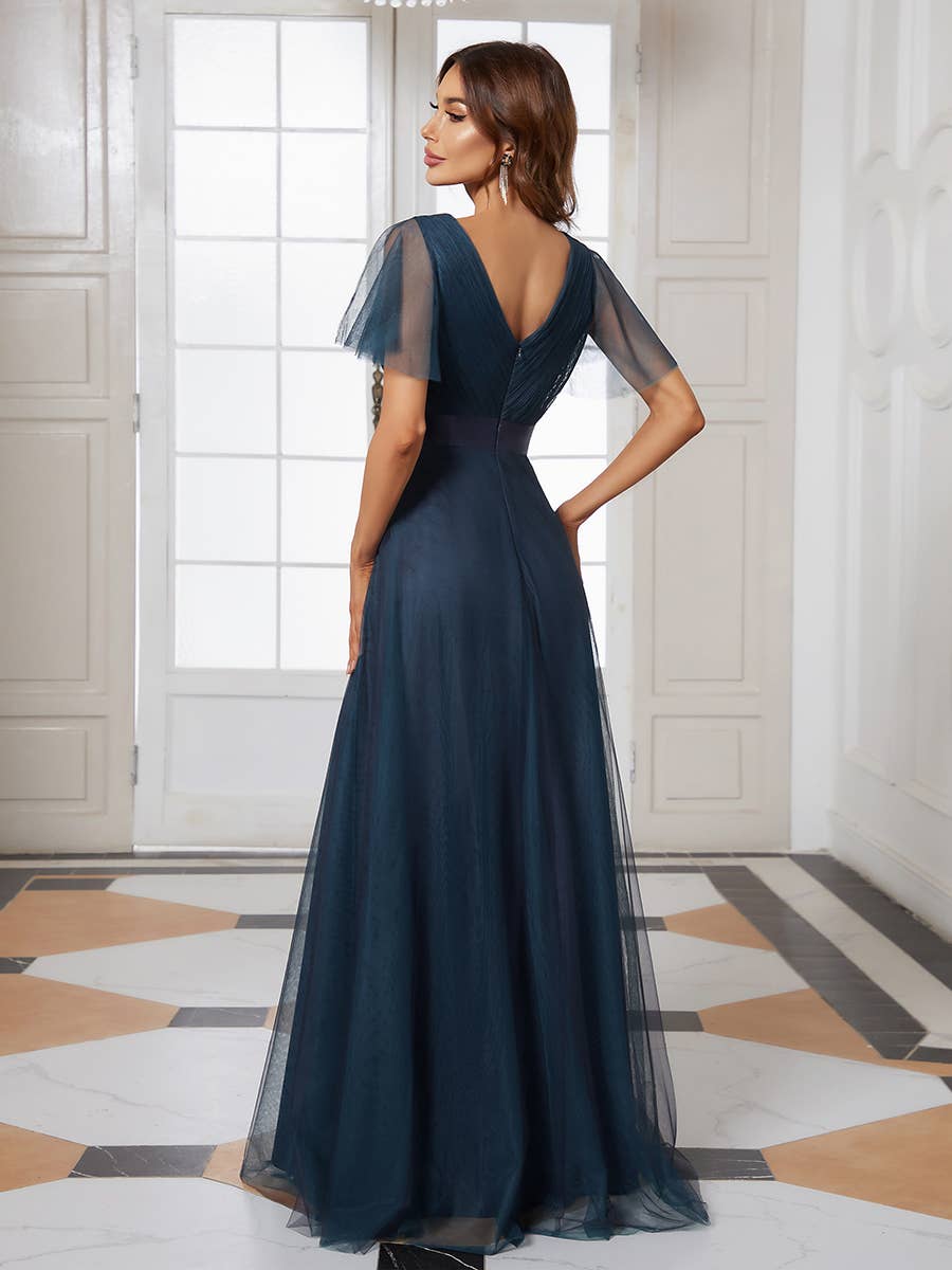 Ever-Pretty - Vente Robe de soirée – femme - Robe de demoiselle d'honneur trapèze à col en V34