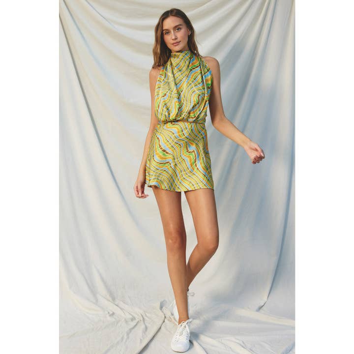 KIWI LEMON Disco Animal A Line Mini Skirt (1) for wholesale on Faire