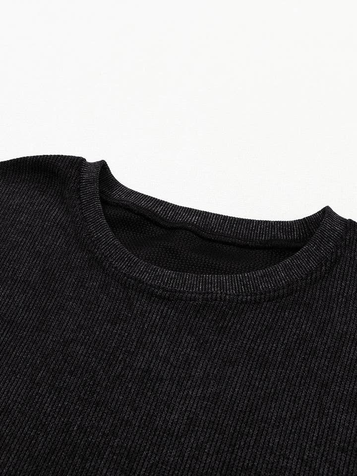 Suhkasana – wholesale Sweatshirt – Women's – Customizable Solid Ribbed Knit Round Neck Casual PulloverSweatshirt52