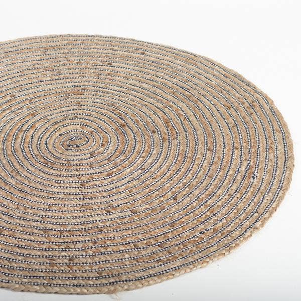 3' x 3' Round Jute Rug, Beige for wholesale by Forpost Trade Inc