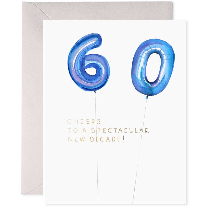 E. Frances Paper - Wholesale Birthday Card - Helium 60 | 60th Birthday Greeting Card