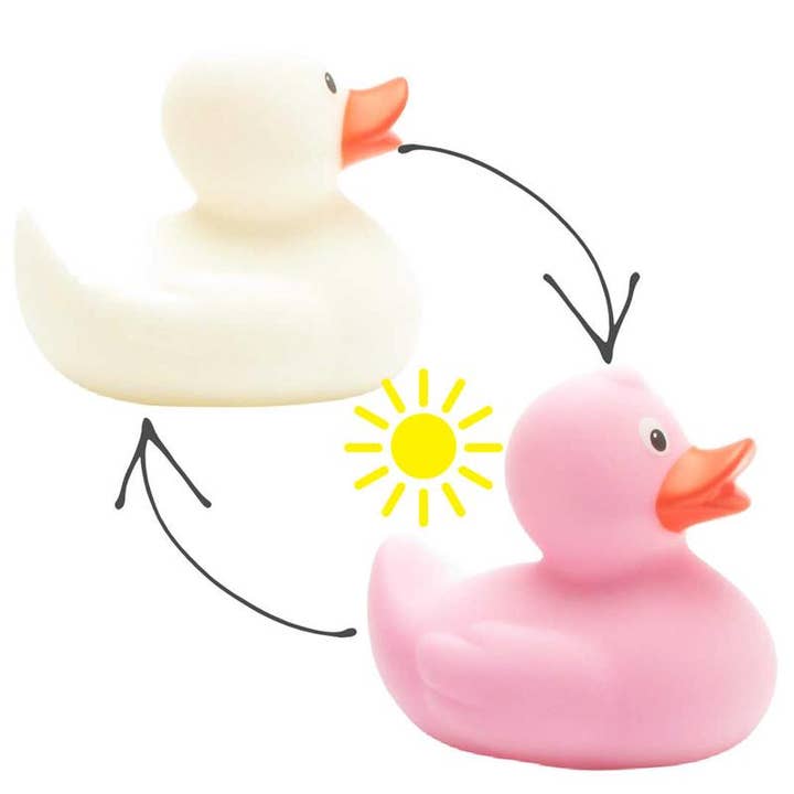 Duckshop - Wholesale Bath Toy - Baby - Magic rubber duck with UV color change white to pink - rubber duck