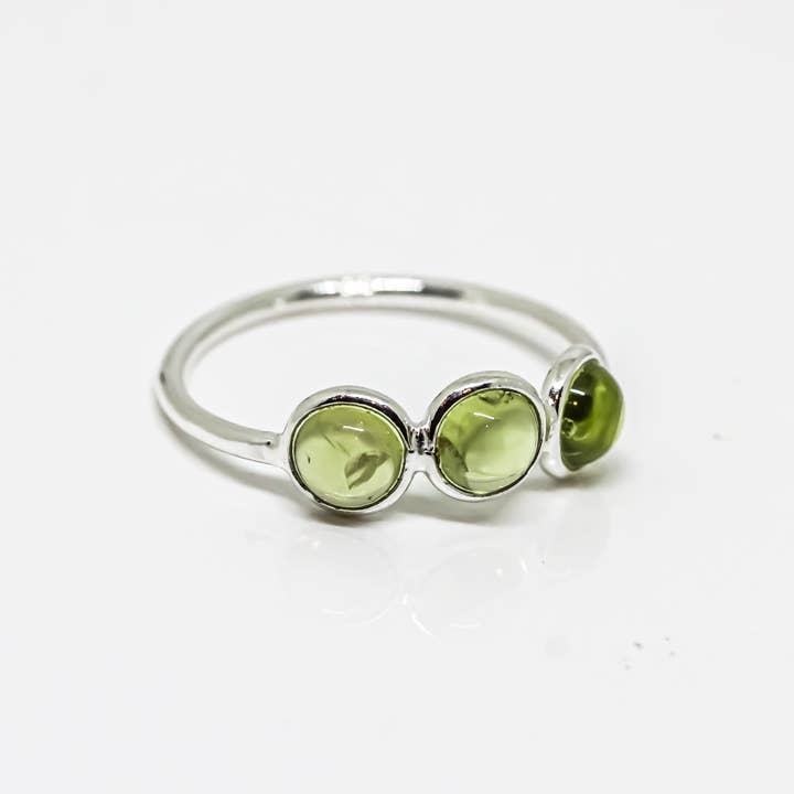 Quasar Gems USA - Wholesale Single Stone/Solitaire Ring - Peridot Ring Sterling Silver 925