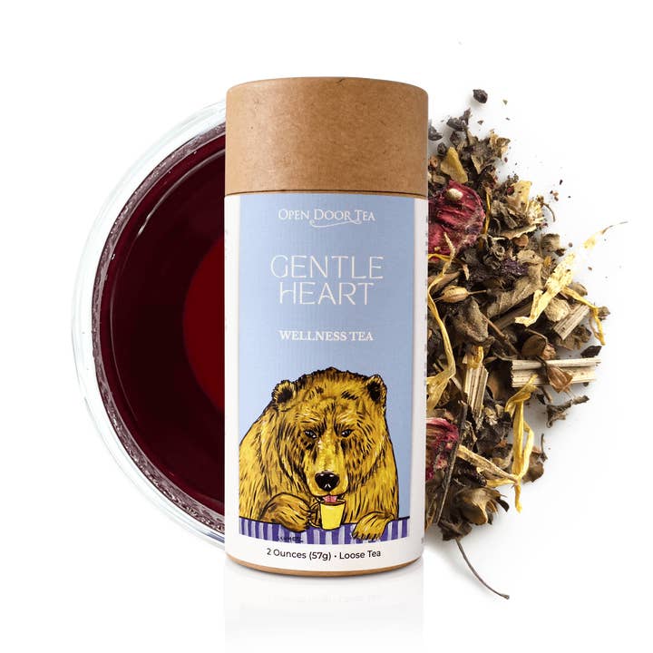Gentle Heart | Herbal Relaxing Tea Blend | Bulk or Retail for wholesale by Open Door Tea