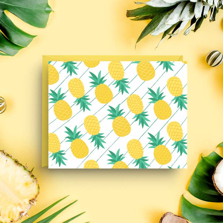 Nicole Marie Paperie - Wholesale Stationery/Notecard Set - Pineapples Stationery Note Card (Boxed Set of 6)