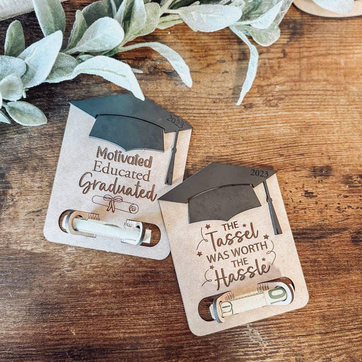 TwoByTwo Custom Creations LLC - Wholesale Graduation Card - Graduation gift- money holder-2025 grad
